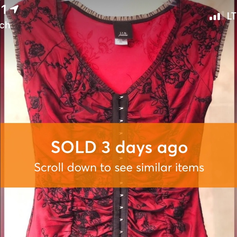 JTB lace mock corset blouse